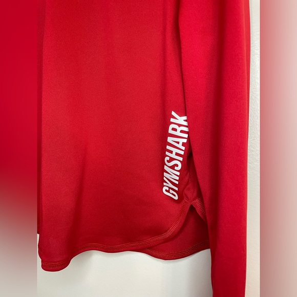 Gymshark Red Long Sleeve Crop Top With Thumb holes Size XS - Picture 2 of 6